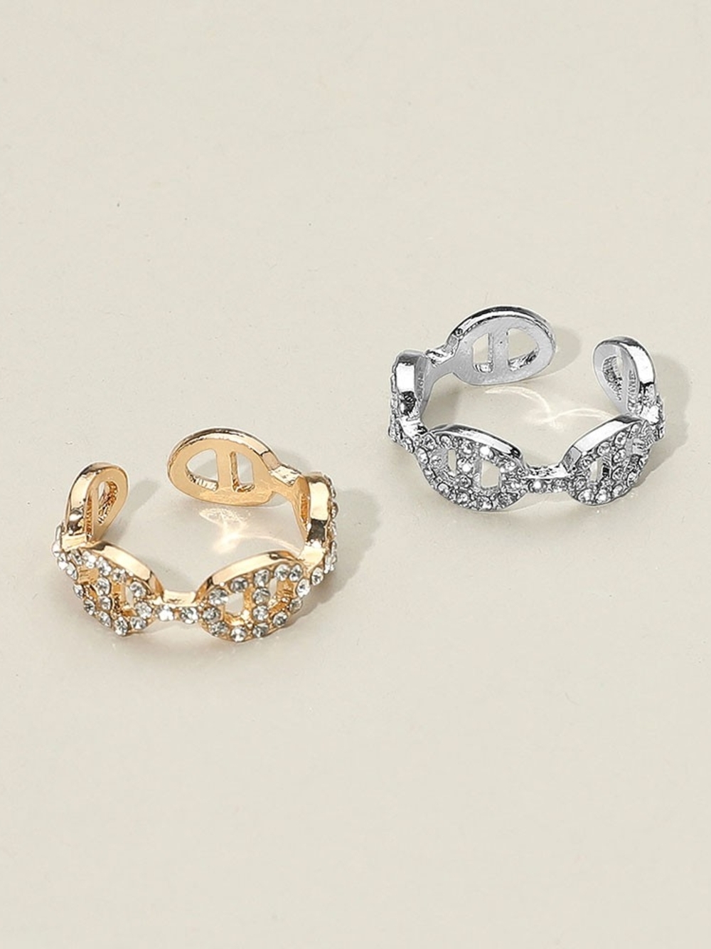 Stone Paved Mariner Link Rings